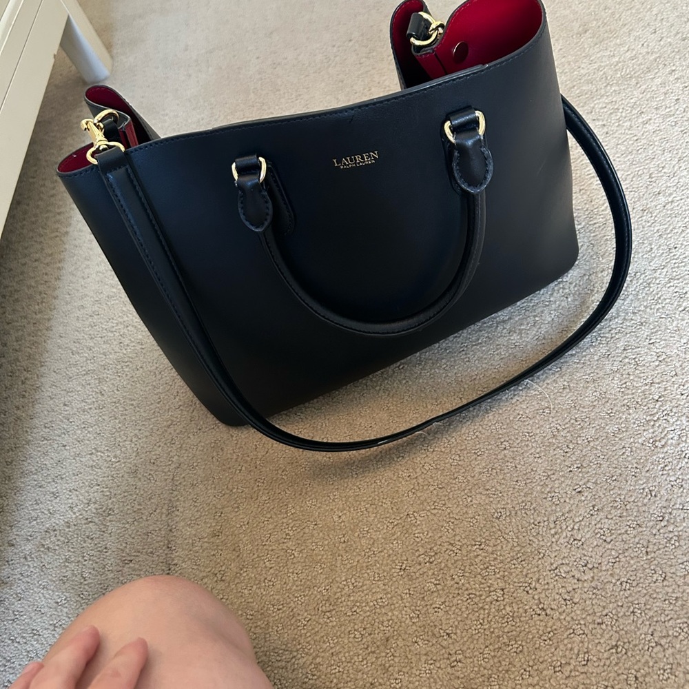 Polo by Ralph Lauren Black and Red Shoulder Bag